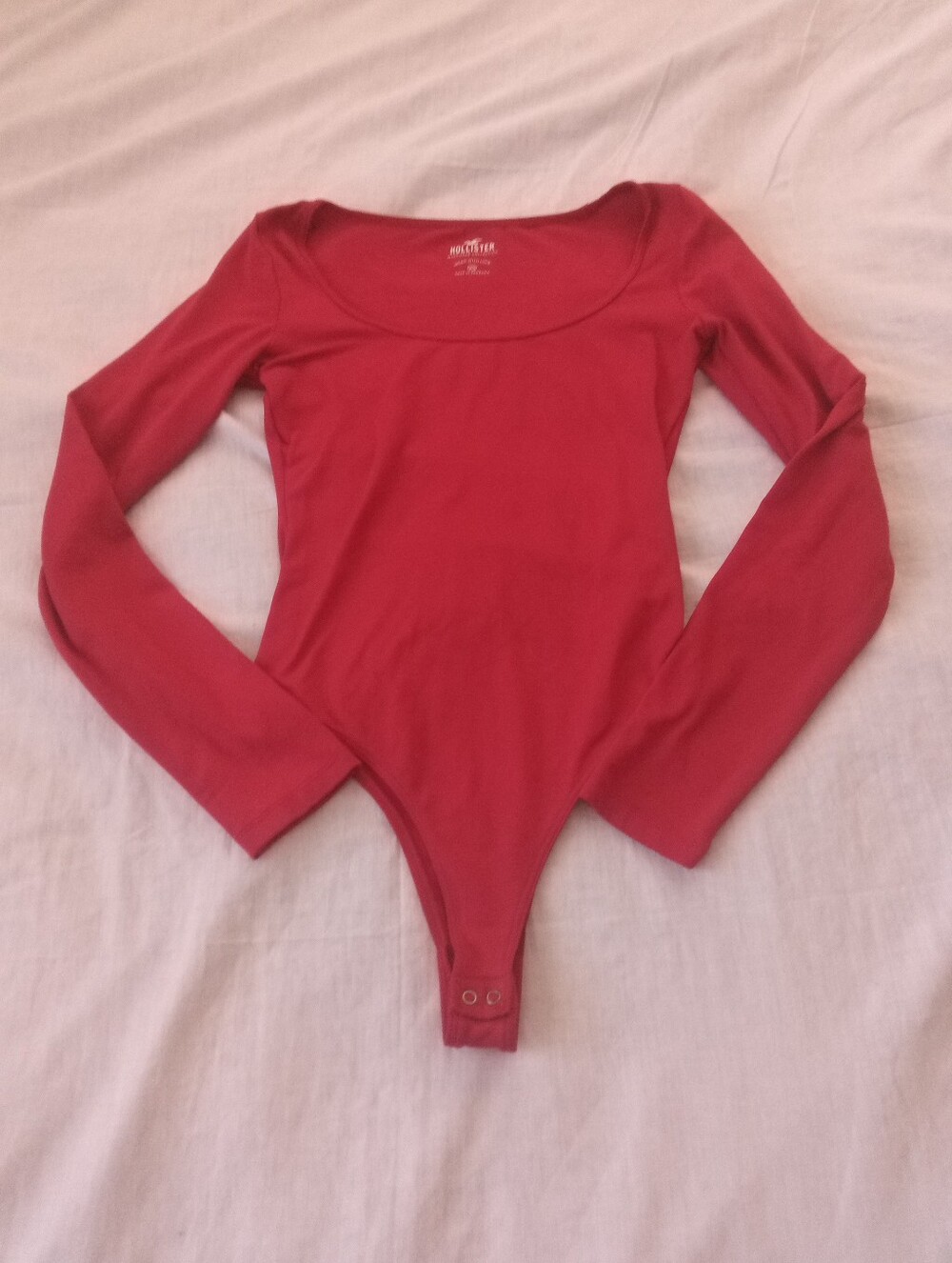 Hollister Women's Long Sleeve Red Bodysuit